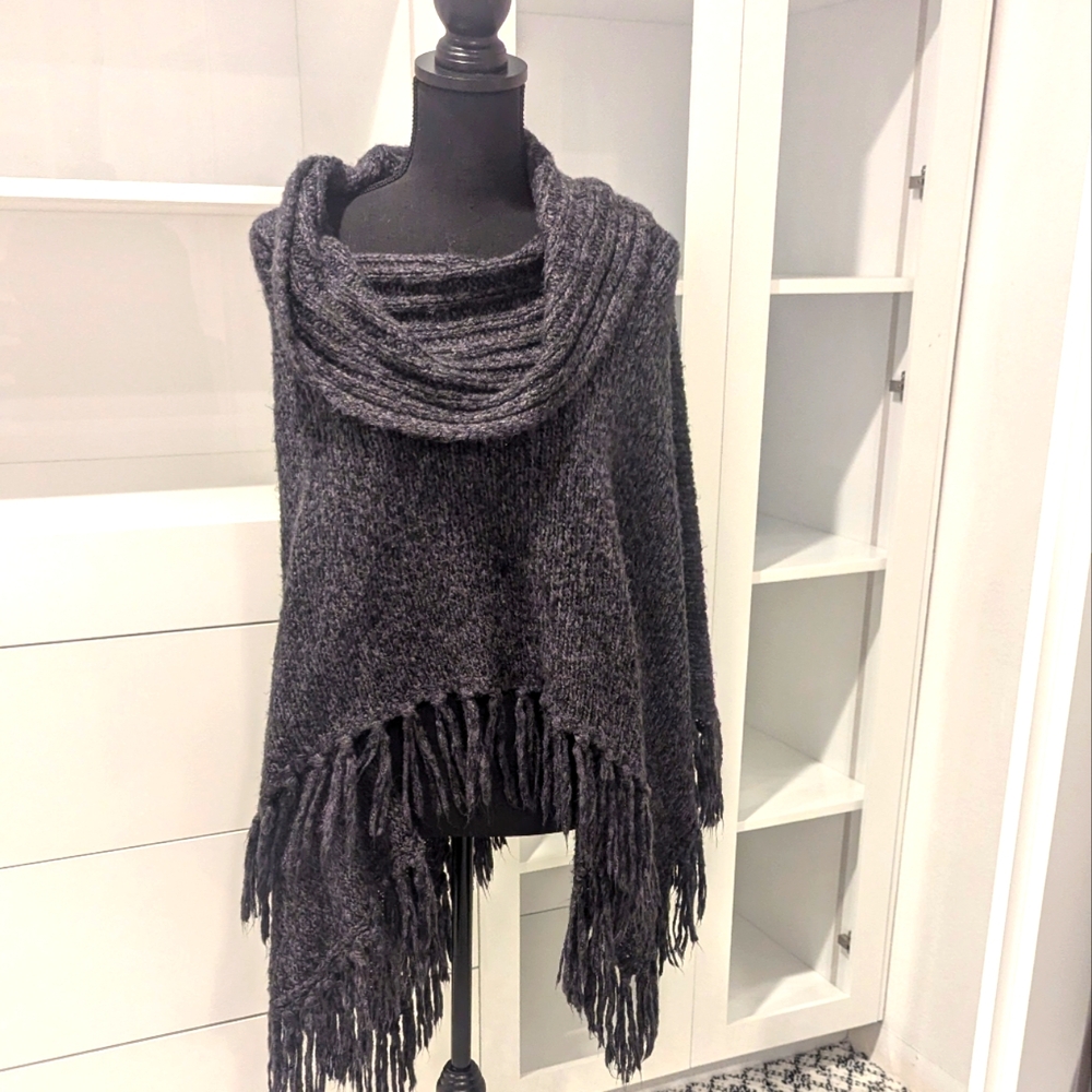 Dark grey poncho